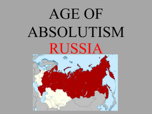 AGE OF ABSOLUTISM