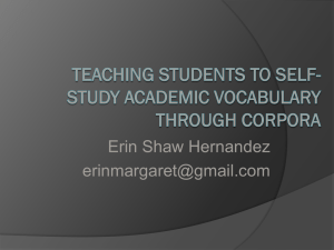 Teaching Students To Self-Study Academic Vocabulary