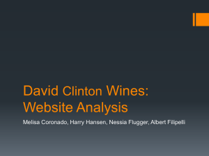 David Clinton Wine Cellars: Website Analysis