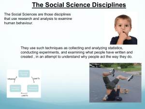 The Social Science Disciplines PPT