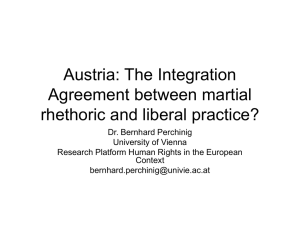 Austria: The Integration Agreement between symbolic policy and