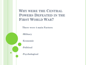 Why were the Central Powers Defeated in the