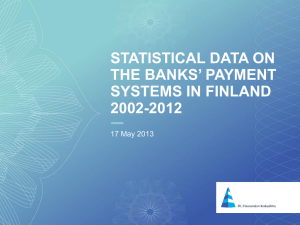 Statistical data on the banks` payment systems in Finland 2002-2012