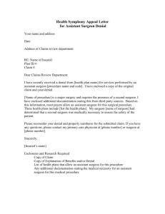 Appeal Letter Assistant Surgeon