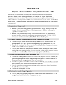 Mental Health Case Management Services for Adults