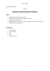 Numeric and Geometric Patterns