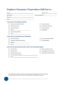 Employee emergency preparedness skills survey