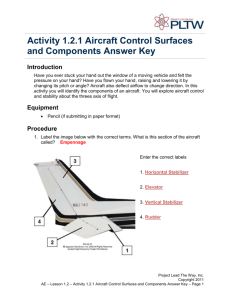 A 1.2.1 Aircraft Control Surfaces and Components Answer Key