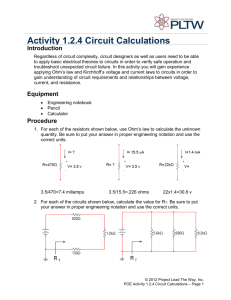 Activity 1.2.4 Circuit Calculation