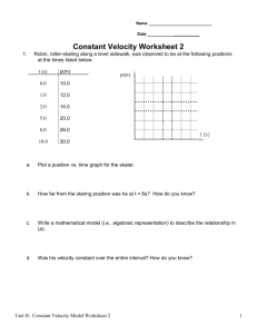 Constant Velocity Worksheet 2