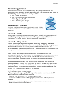 Biology curriculum Evolution draft