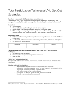 Total Participation No Opt Out Strategies to promote