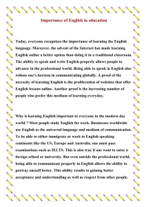 Importance of English in education