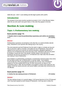 Exam practice answers MRN AQA AS Law Unit 1