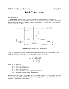 Lab 2: Venturi Meter