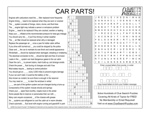 car parts! - Clue Search Puzzles