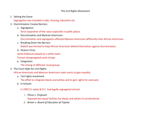 The Civil Rights Movement outline