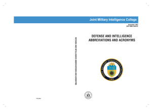Defense & Intelligence abbreviations
