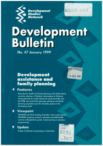 Development assistance and family planning
