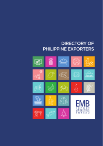 directory of philippine exporters - Export Marketing Bureau