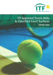 ITF Approved Tennis Balls & Classified Court Surfaces