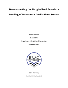 a Reading of Mahasweta Devi's Short Stories
