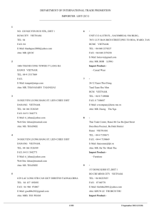 department of international trade promotion importer list (2c1)