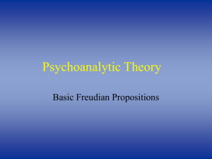 Fundamental Assumptions of Psychoanalytic Theory The Basic