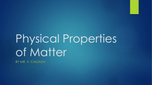 Physical Properties of Matter - The Russell Elementary Science