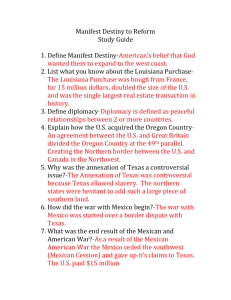 Manifest Destiny to Reform Study Guide answers