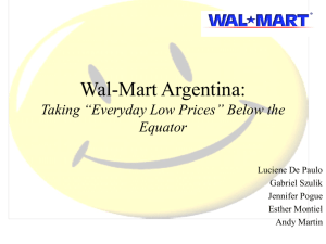 Wal-Mart International Entry strategy in Argentina