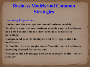 Business Models and Common Strategies