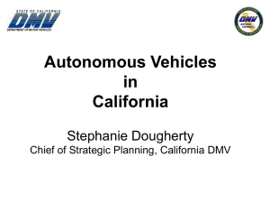 Autonomous Vehicles in California