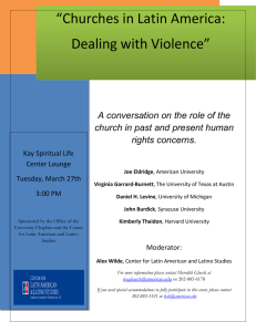 “Churches in Latin America: Dealing with Violence”