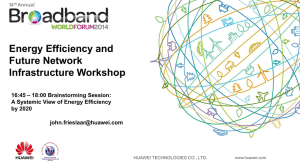 Energy Efficiency and Future Network Infrastructure Workshop