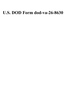 U.S. DOD Form dod-va-26-8630