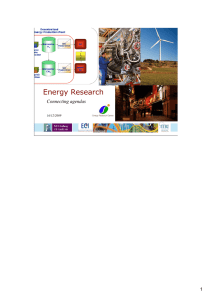 Energy Research Connecting agendas 1 16/12/2009