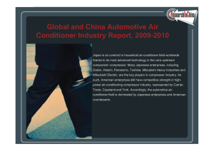 G C Global and China Automotive Air Conditioner Industry Report, 2009-2010