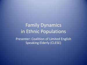 Family Dynamics in Ethnic Populations