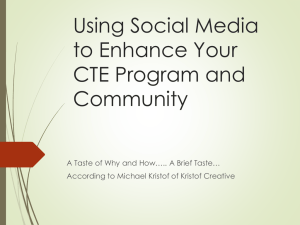 Using Social Media to Enhance your CTE Program