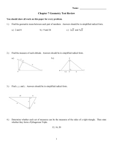 Chapter 7 Geometry Test Review