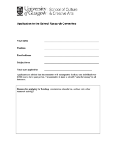 Application to the School Research Committee