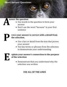 APE How to Answer an OSSLT
