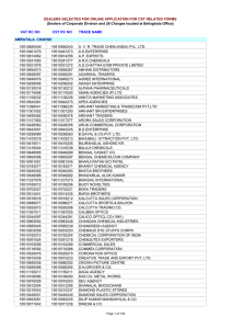 List of Dealers of Corporate Division and 26 Charges located at