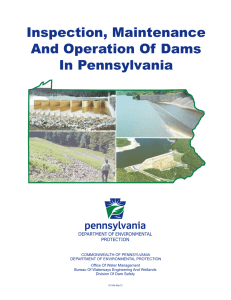Inspection, Maintenance and Operation of Dams in Pennsylvania