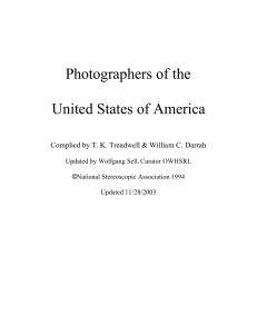 US Photographers  - National Stereoscopic Association