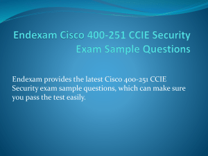 Endexam Cisco 400-251 CCIE Security Exam Sample Questions