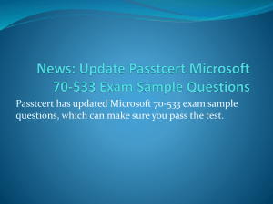 News Update Passtcert Microsoft 70-533 Exam Sample Questions