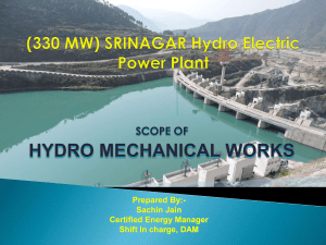 Scope of Hydro Mechanical Works - 330 MW SHEP