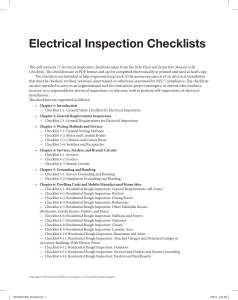 QC-Electrical Inspection Checklists